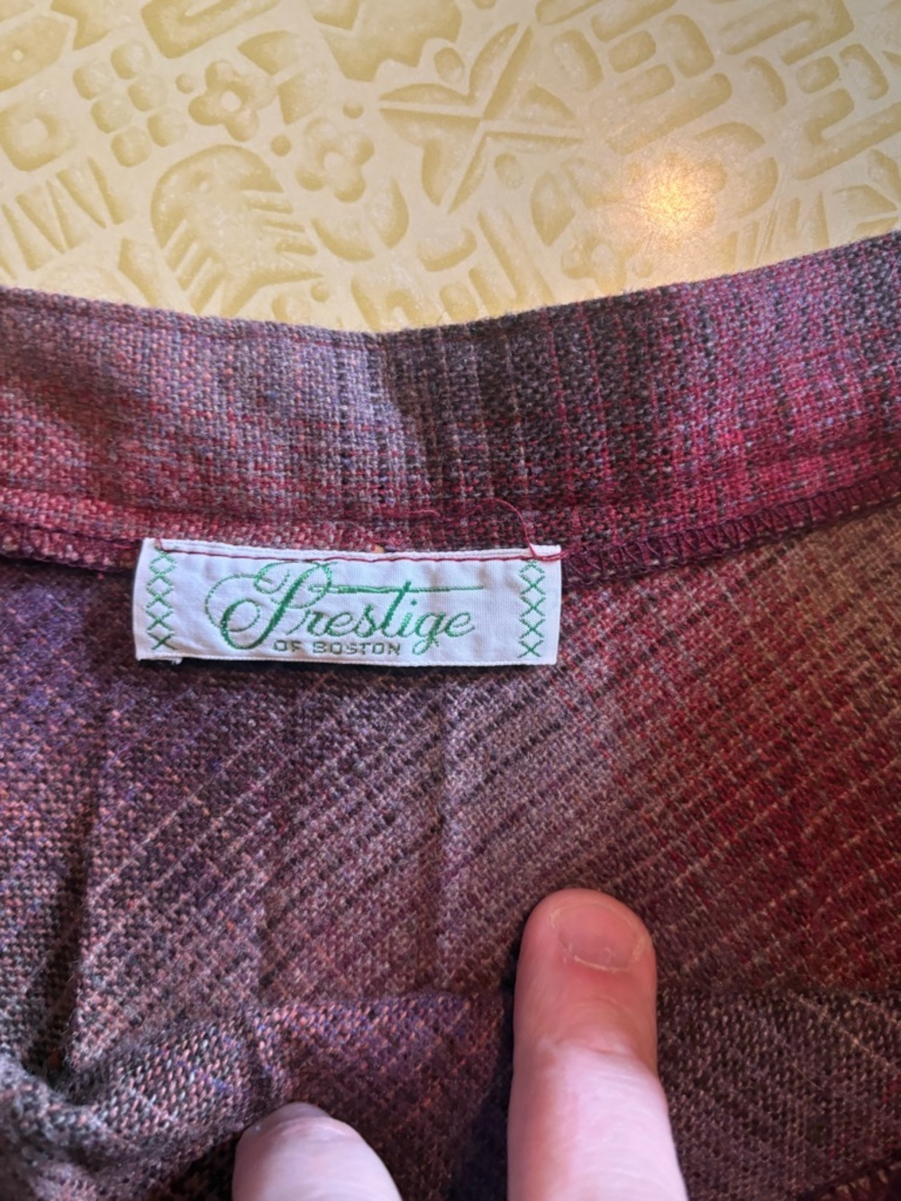 Vintage Pleated Plaid Midi Skirt in Multi-Color - Picture 5 of 8